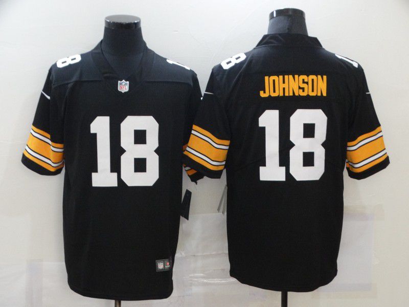 Men Pittsburgh Steelers #18 Johnson Black Nike Limited Vapor Untouchable NFL Jerseys->pittsburgh steelers->NFL Jersey